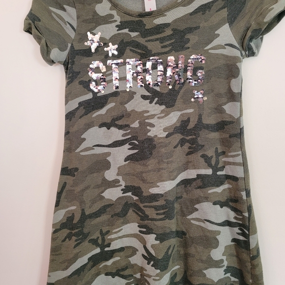 Girls Justice size 8 camo and reversible sequin dress - Picture 3 of 3